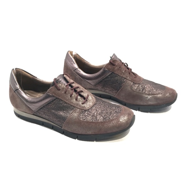 Sesto Meucci Shoes - Sesto Meucci Leather Suede Metallic Sequin Loafer